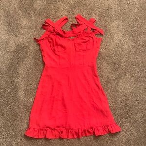 Cherry Red MIDI Dress